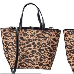 Versace couture leopard small tote